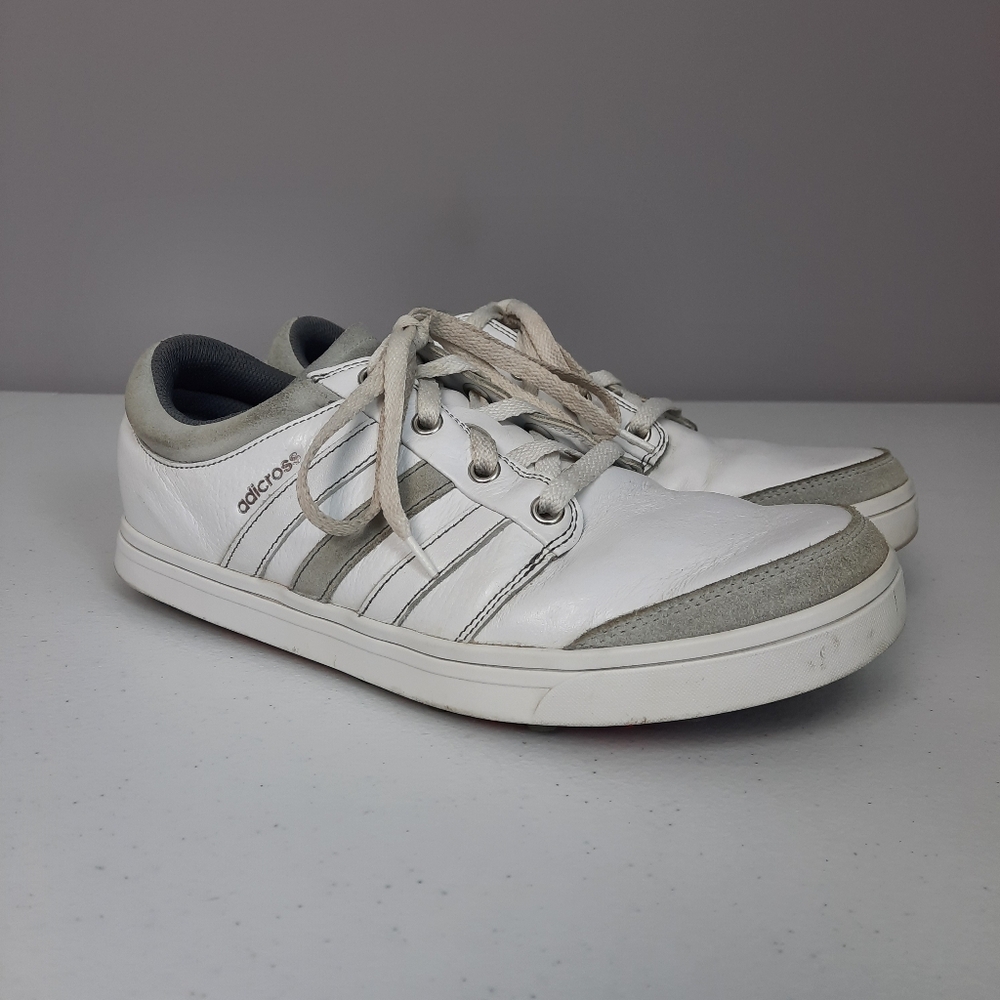 Adidas Adicross Gripmore White Court Sneaker Golf Cleats size 8.5